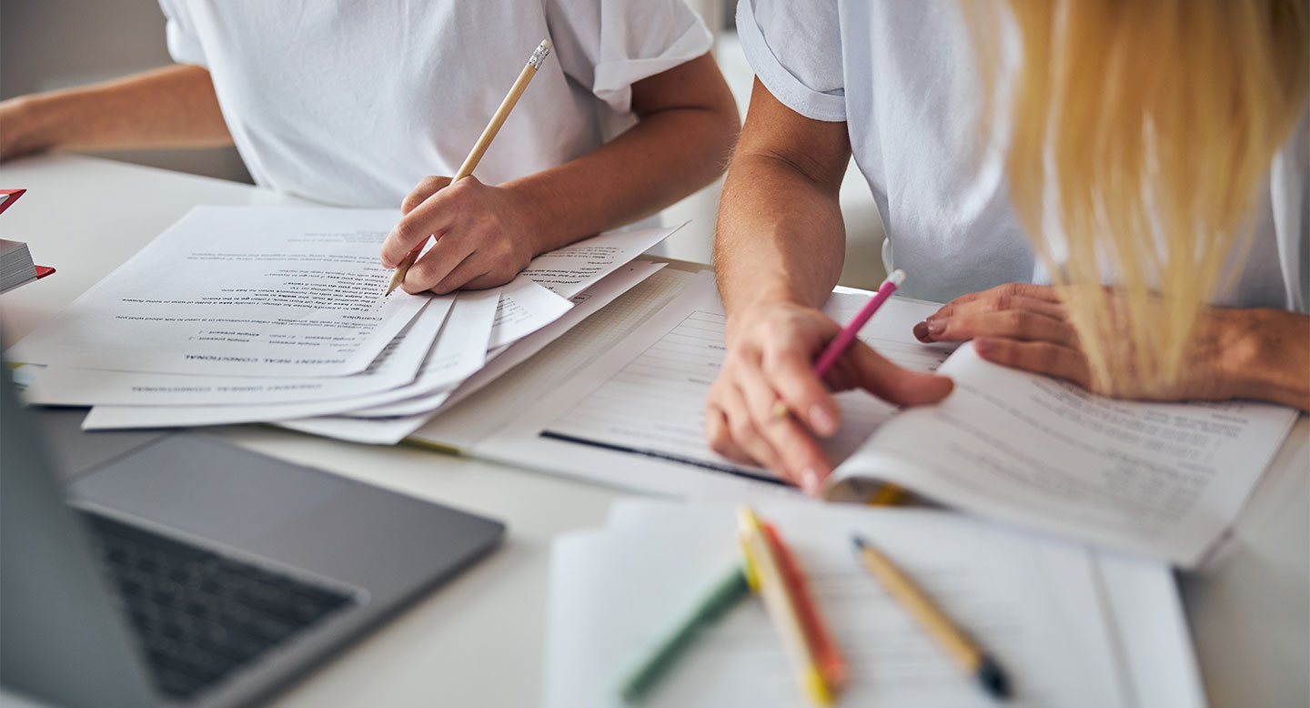 A study session with two students